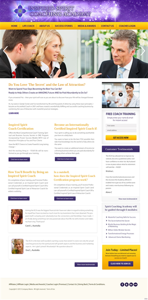 Web Design by pb for Inspired Spirit | Design: #1710205