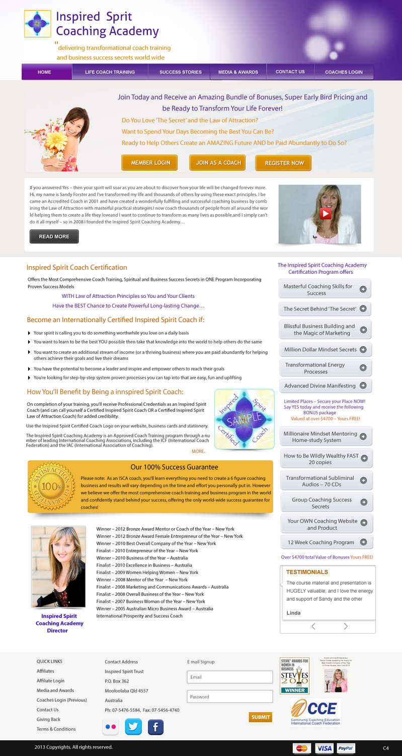 Web Design par pb pour Inspired Spirit | Design #1711859