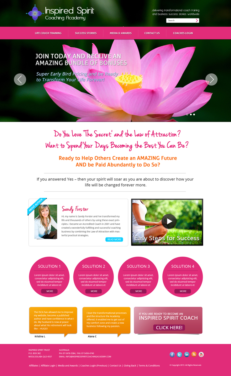 Web Design by Unity Design Studios for Inspired Spirit | Design: #1724197