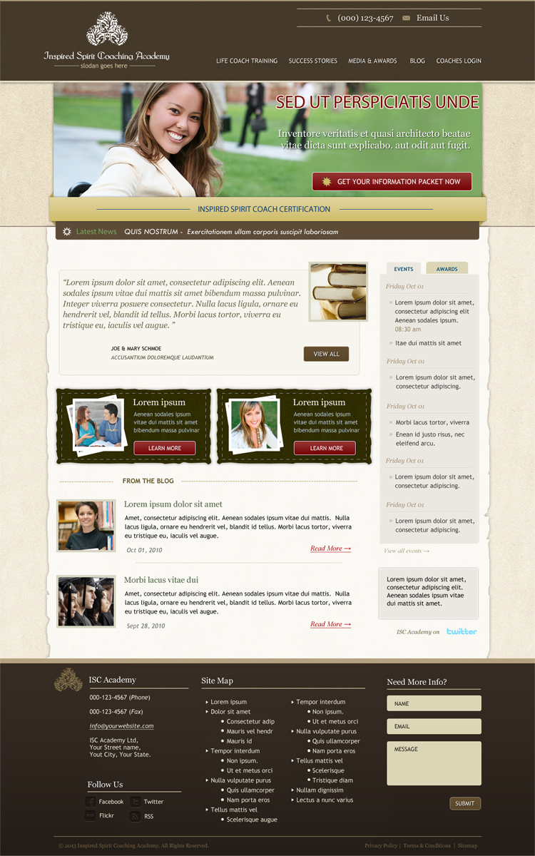 Web Design par SonaDesigns pour Inspired Spirit | Design #1706480