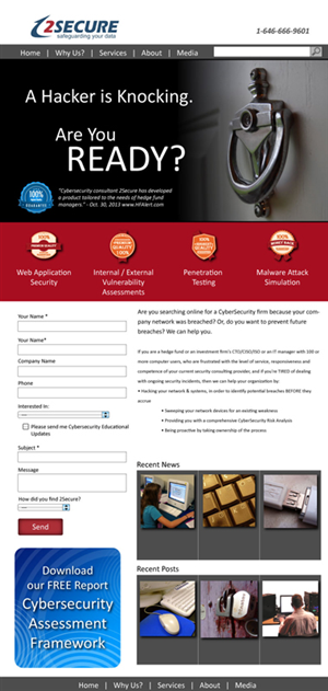 Cyber security firm needs to have a new look and modren website design