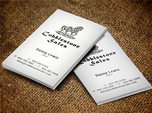 Business Card Design by Lanka Ama for Cobblestone Sales  | Design: #6496801