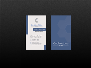 Business Card Design by Creations Box 2015 for Cobblestone Sales  | Design: #6524754