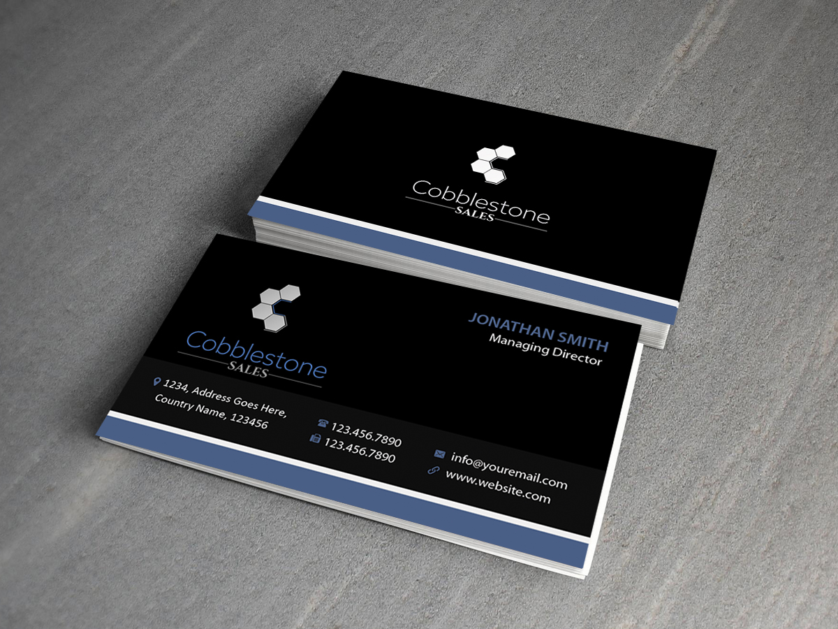 Business Card Design by Creations Box 2015 for Cobblestone Sales  | Design #6524761