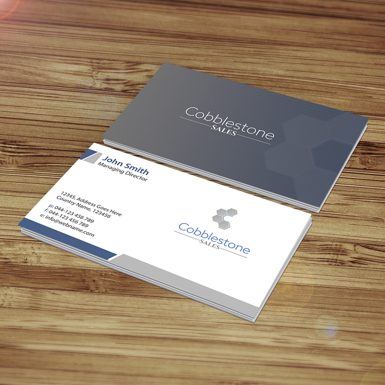 Business Card Design by Creations Box 2015 for Cobblestone Sales  | Design #6524769