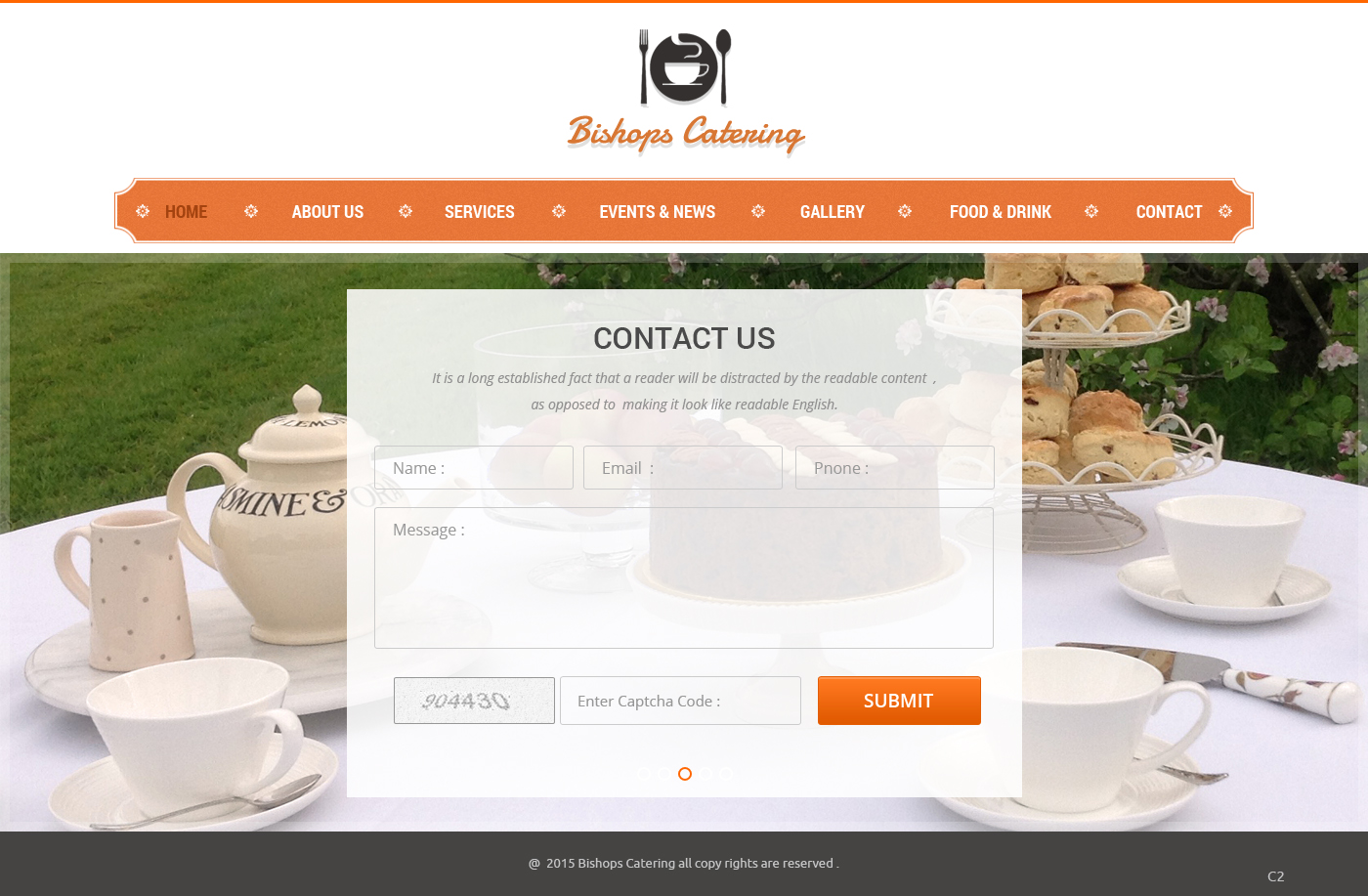 Web Design by pb for Bishop''s Catering | Design #6514467