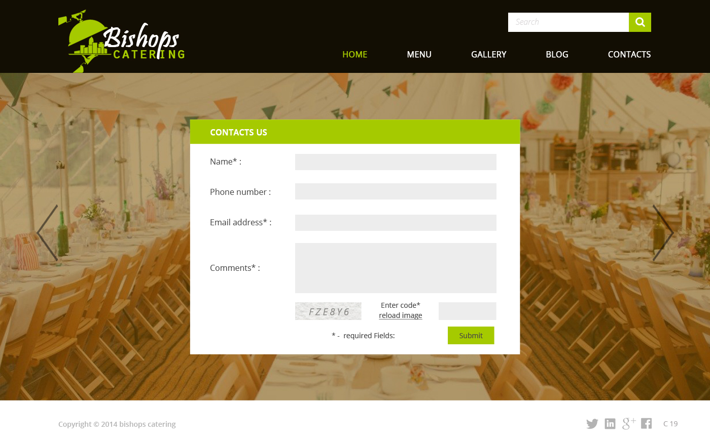 Web Design by pb for Bishop''s Catering | Design #6514511