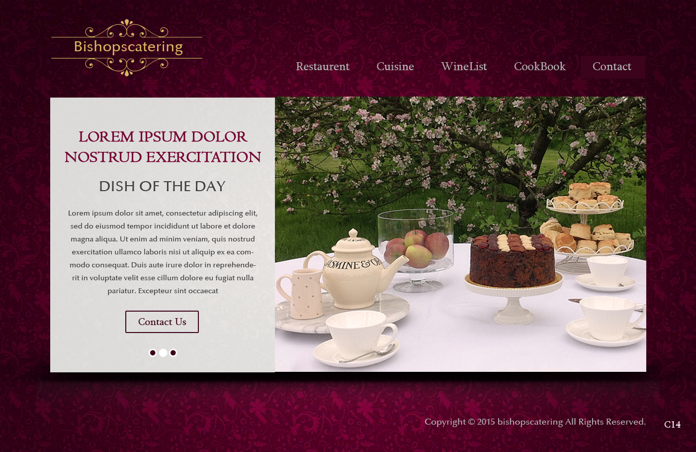 Web-Design von pb für Bishop''s Catering | Design #6514569