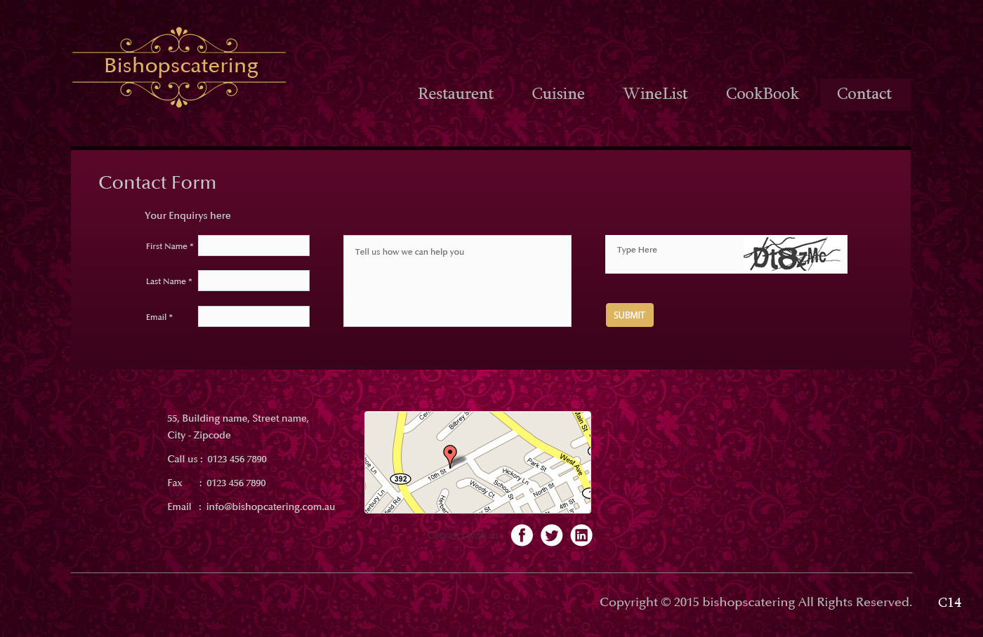 Web-Design von pb für Bishop''s Catering | Design #6514575