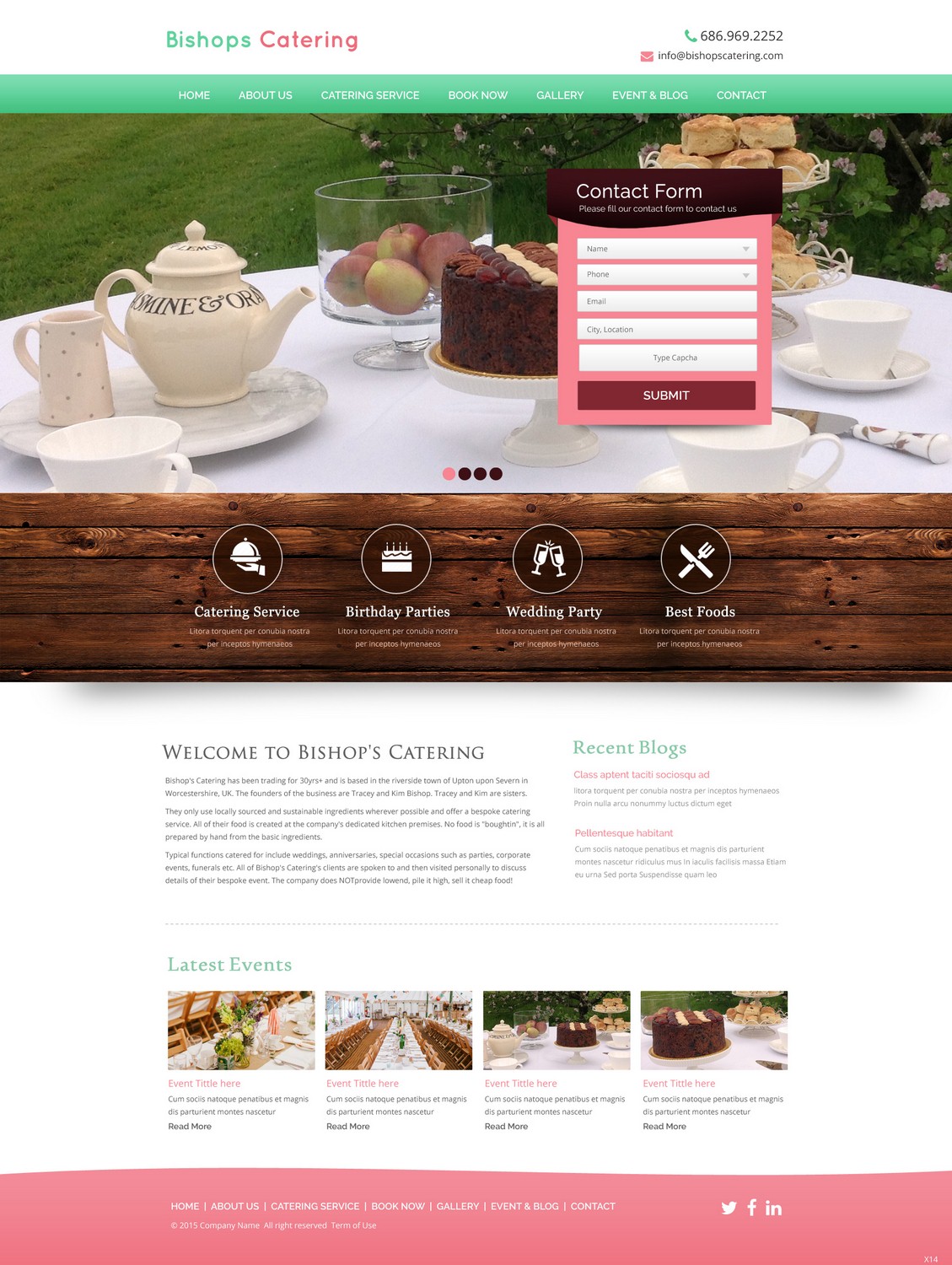 Web-Design von pb für Bishop''s Catering | Design #6514581