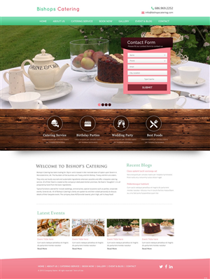 Web-Design von pb für Bishop''s Catering | Design: #6514581