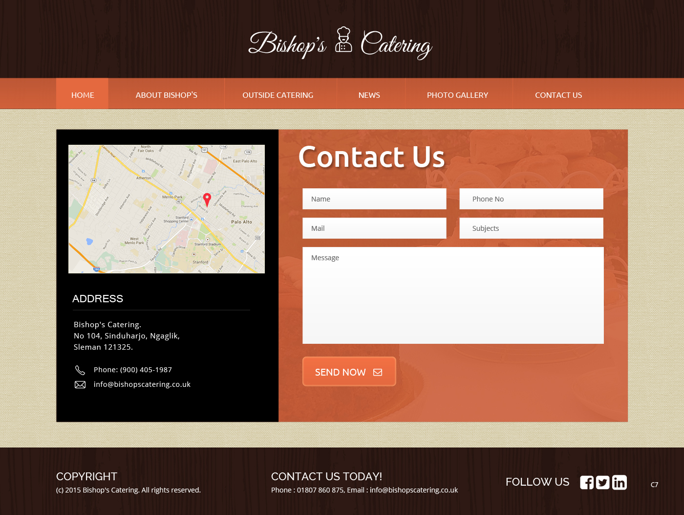 Web-Design von pb für Bishop''s Catering | Design #6515178