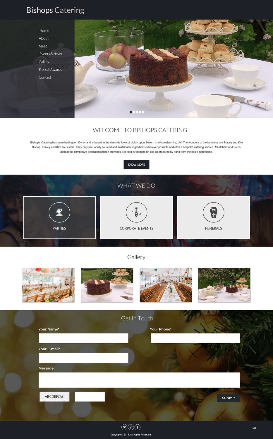 Web Design by pb for Bishop''s Catering | Design #6524263