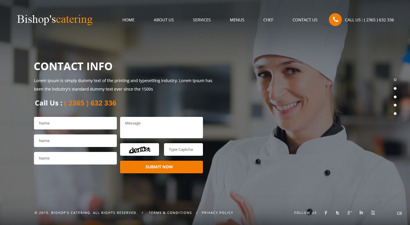 Web Design by pb for Bishop''s Catering | Design #6524271