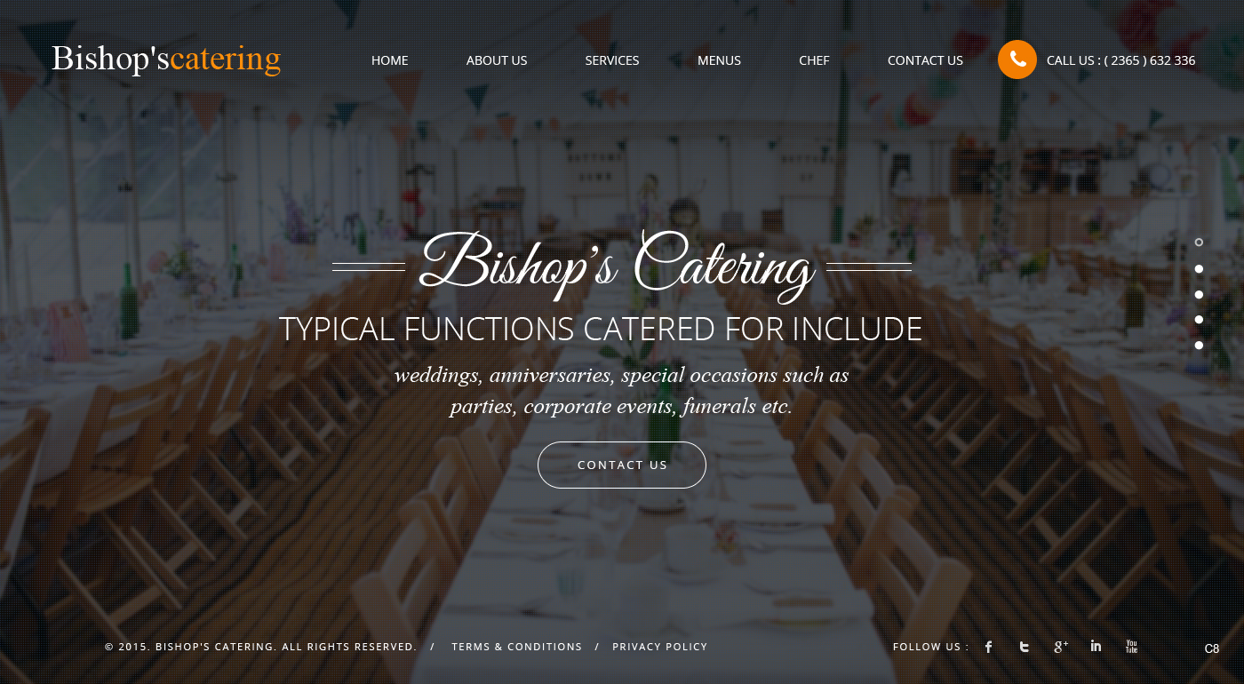Web Design by pb for Bishop''s Catering | Design #6524277