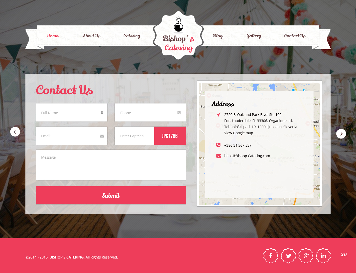 Web Design by pb for Bishop''s Catering | Design #6524286