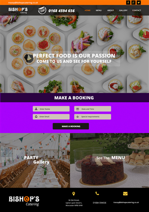 Web Design by GK for Bishop''s Catering | Design #6511525