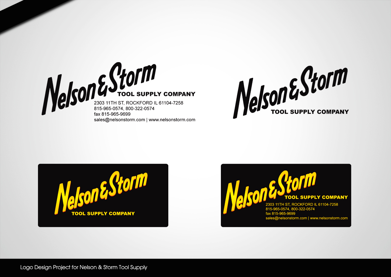 Logo Design by disign for Nelson & Storm Tool Supply Co. | Design #1709233