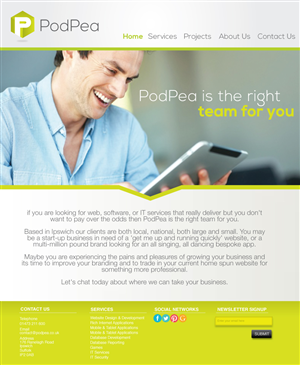 Re-Brand of PodPea along with a new website design | Web Design by JCR