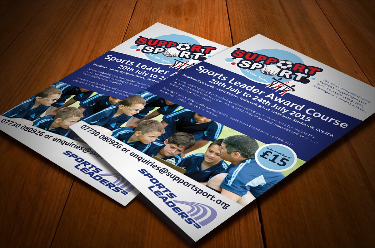 Flyer Design by South Coast Design for Support Sport | Design #6513297