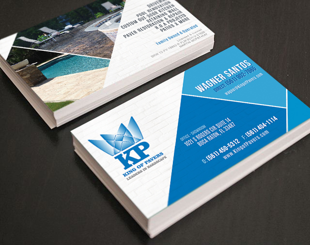 Business Card Design by Studio 17 for King of Pavers corp | Design #6510904