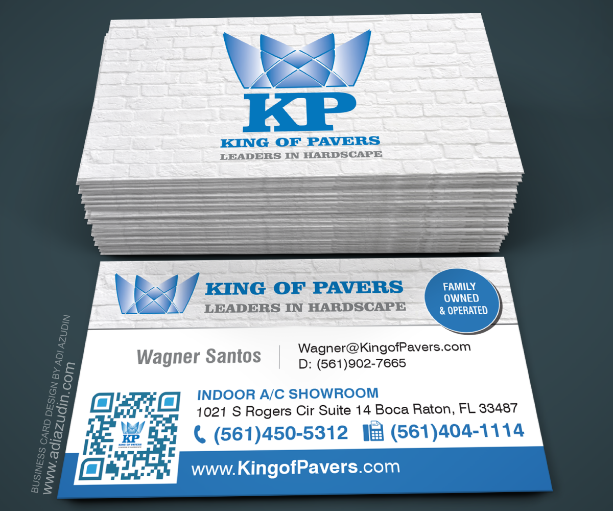 Business Card Design by adiazudin for King of Pavers corp | Design #6514770