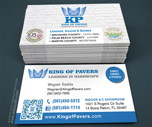 Business Card Design by adiazudin for King of Pavers corp | Design: #6515738