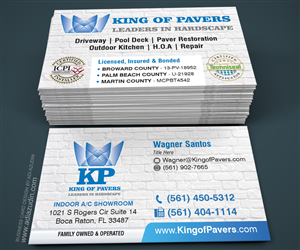 Design de Carte de Visite par adiazudin pour King of Pavers corp | Design #6516329