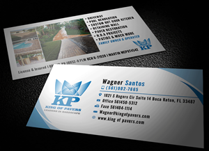 Visitenkarten-Design von Riz' für King of Pavers corp | Design #6508906