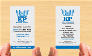Business Card Design by Lanka Ama for King of Pavers corp | Design: #6512006