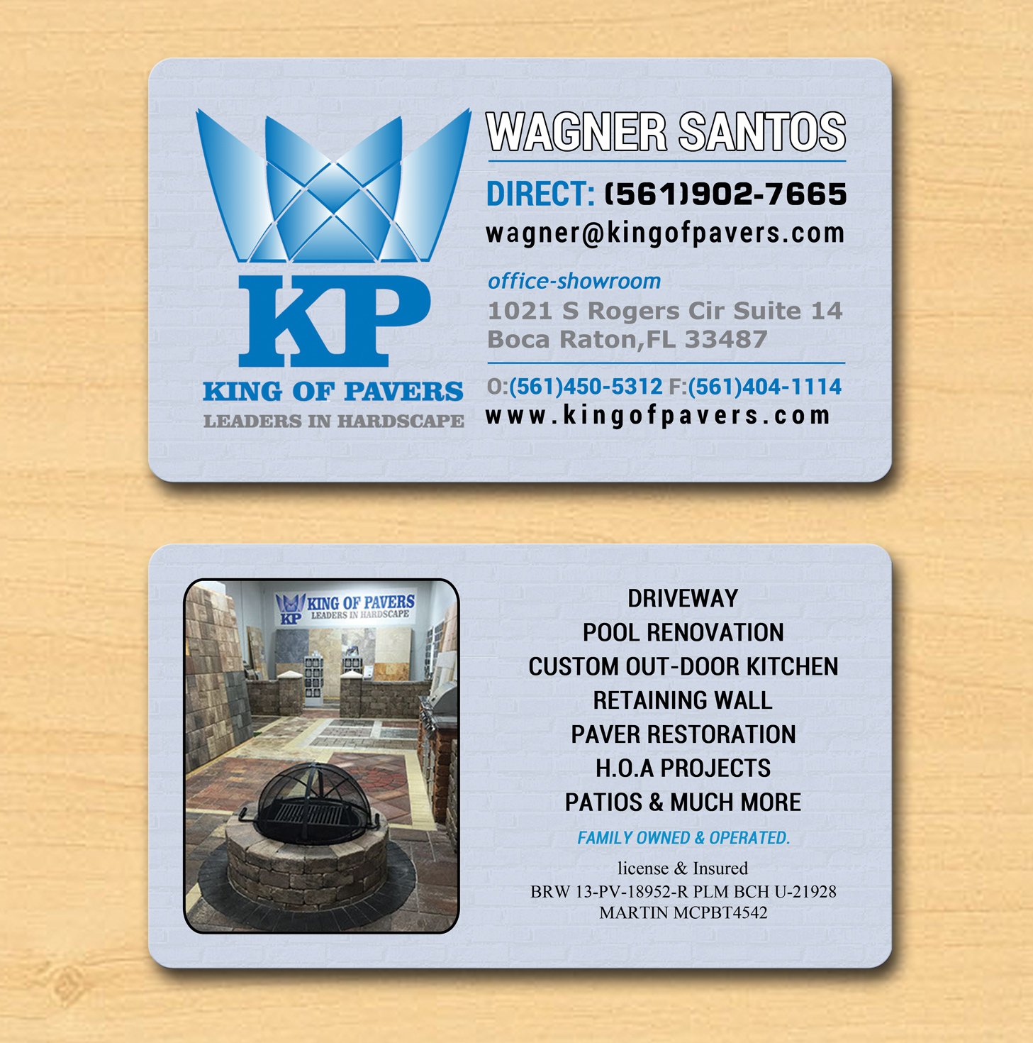 Business Card Design by Lanka Ama for King of Pavers corp | Design #6512011