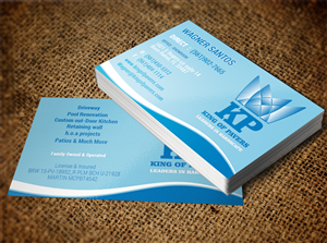 Business Card Design by Lanka Ama for King of Pavers corp | Design: #6512018
