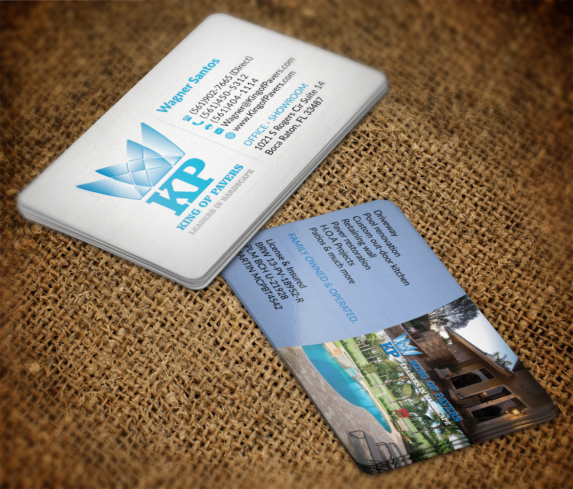Business Card Design by AFHUN for King of Pavers corp | Design #6510411