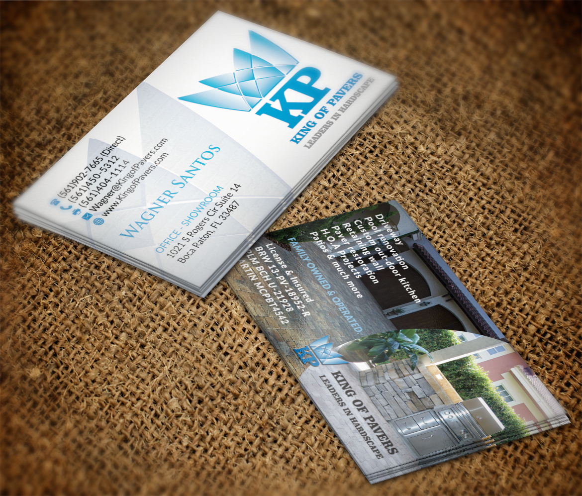 Business Card Design by AFHUN for King of Pavers corp | Design #6510413