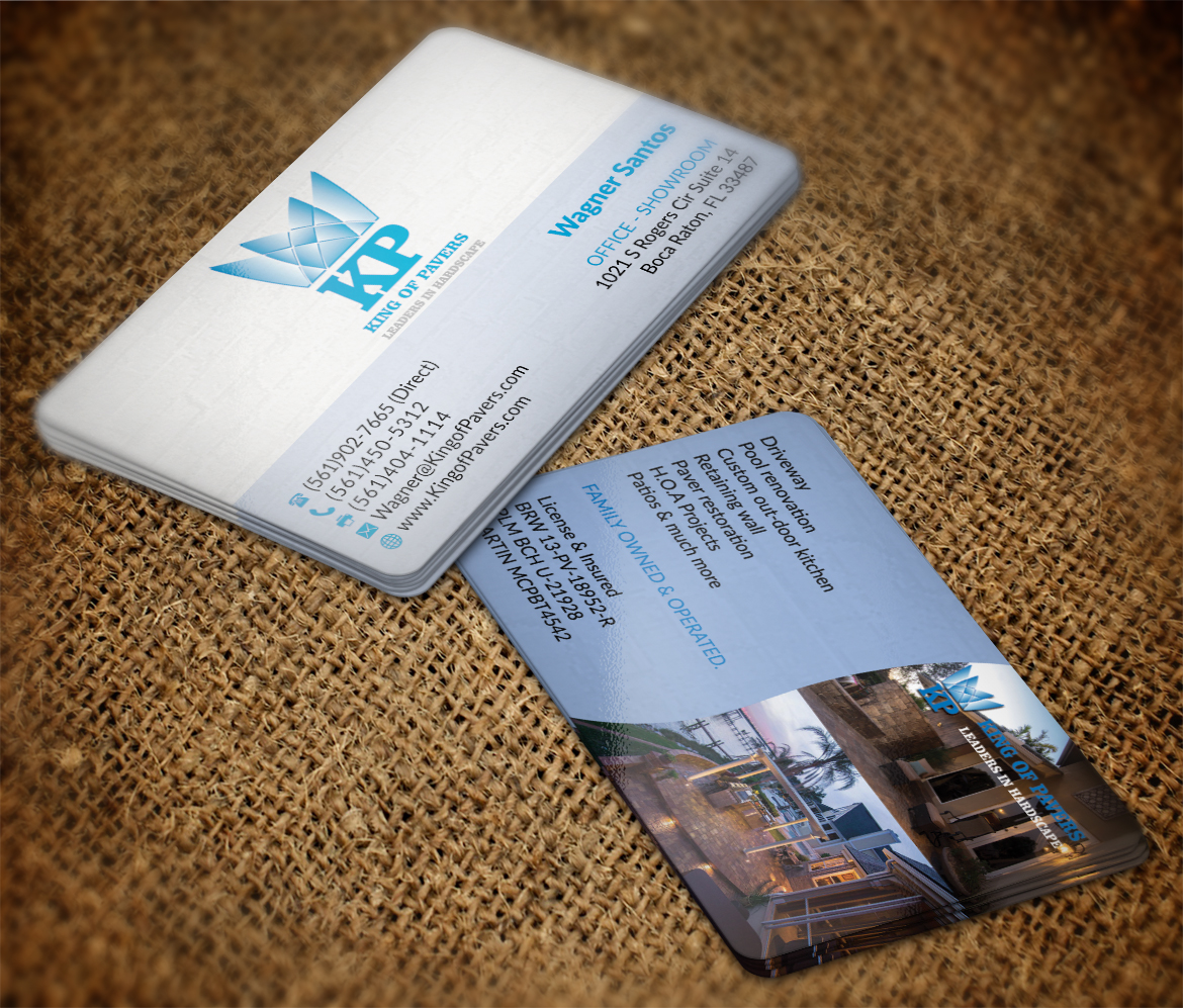 Business Card Design by AFHUN for King of Pavers corp | Design #6510421