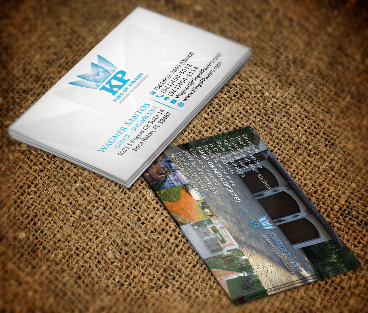 Business Card Design by AFHUN for King of Pavers corp | Design #6510429