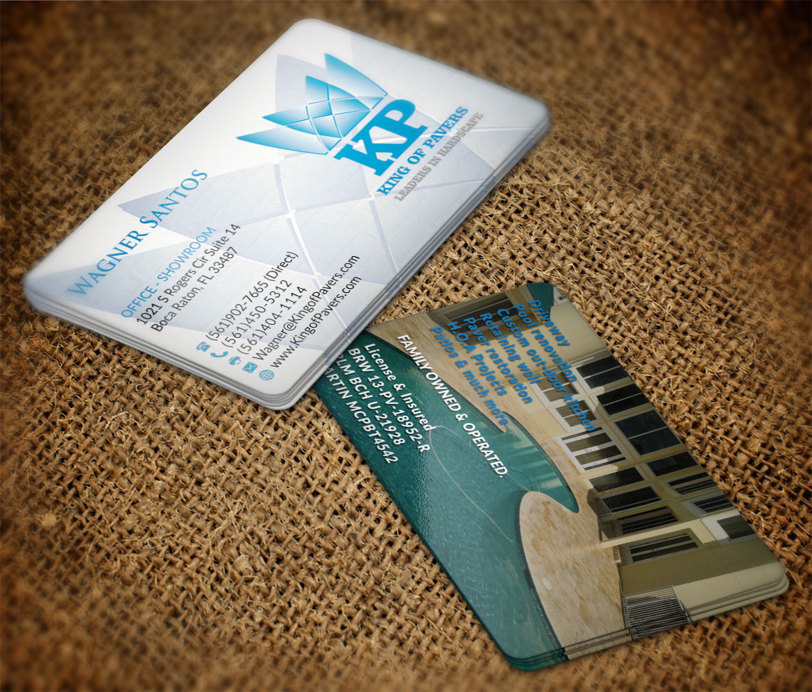 Business Card Design by AFHUN for King of Pavers corp | Design #6510432