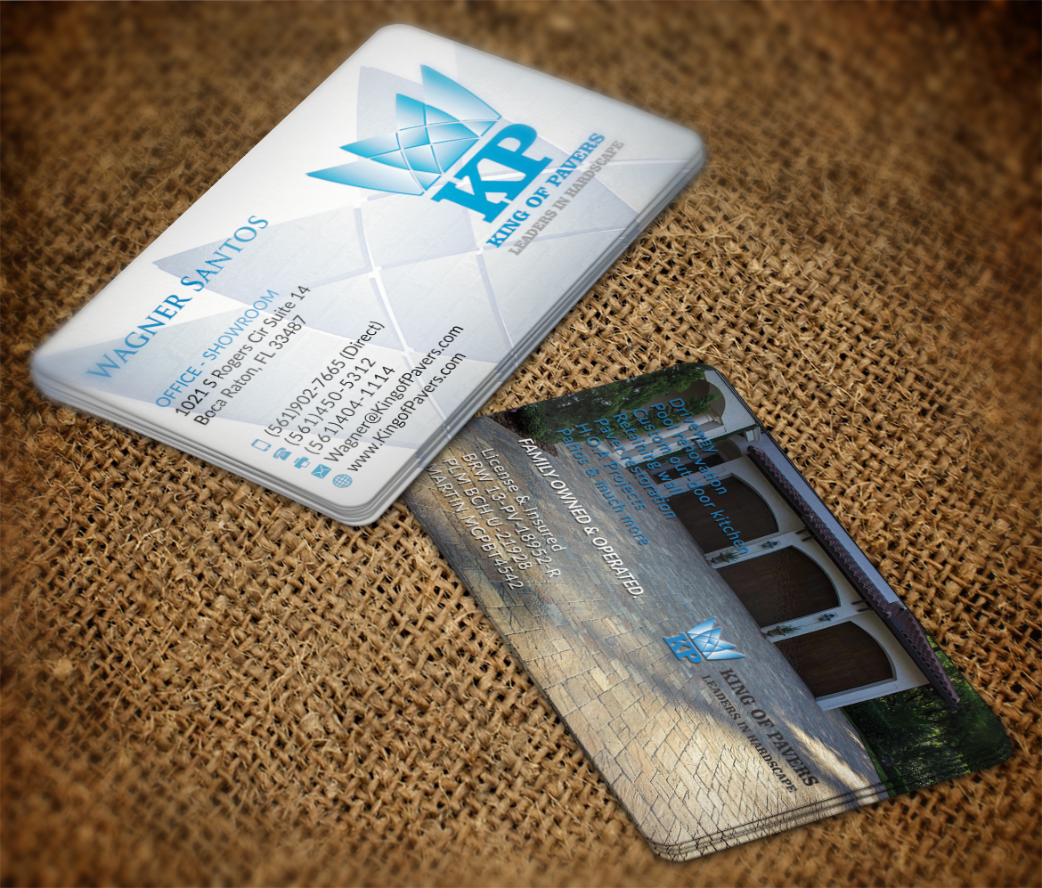 Business Card Design by AFHUN for King of Pavers corp | Design #6514886
