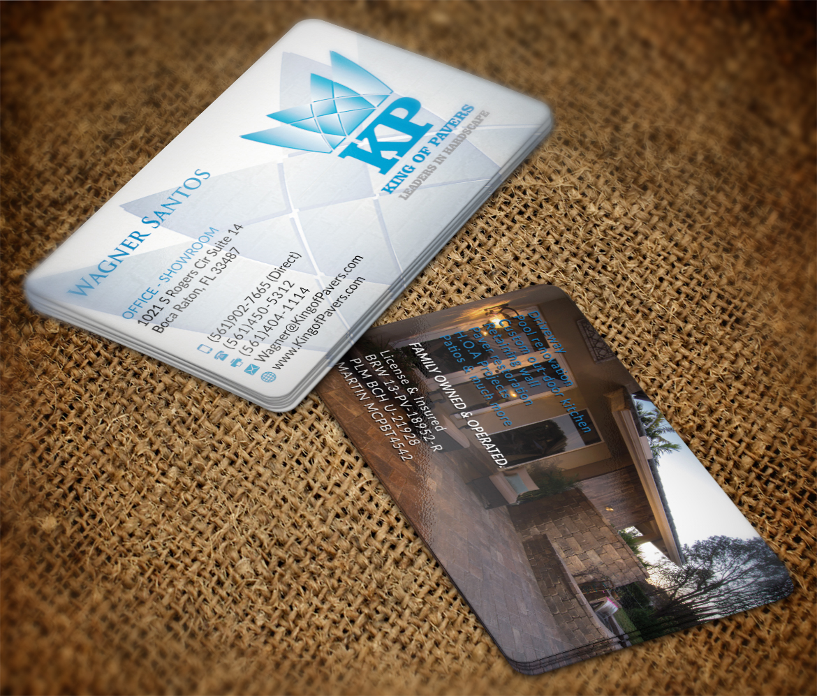 Business Card Design by AFHUN for King of Pavers corp | Design #6514910