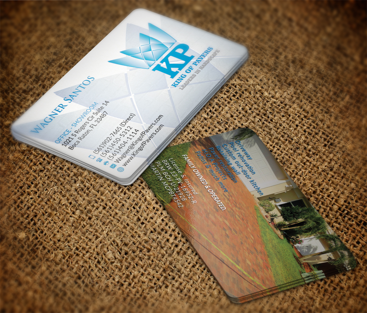 Business Card Design by AFHUN for King of Pavers corp | Design #6514968