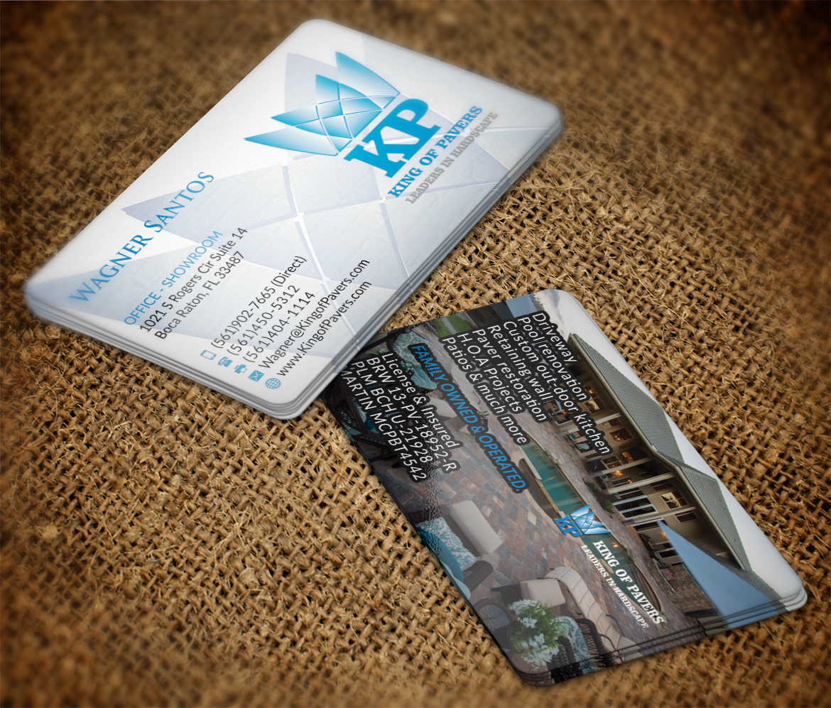 Business Card Design by AFHUN for King of Pavers corp | Design #6518612