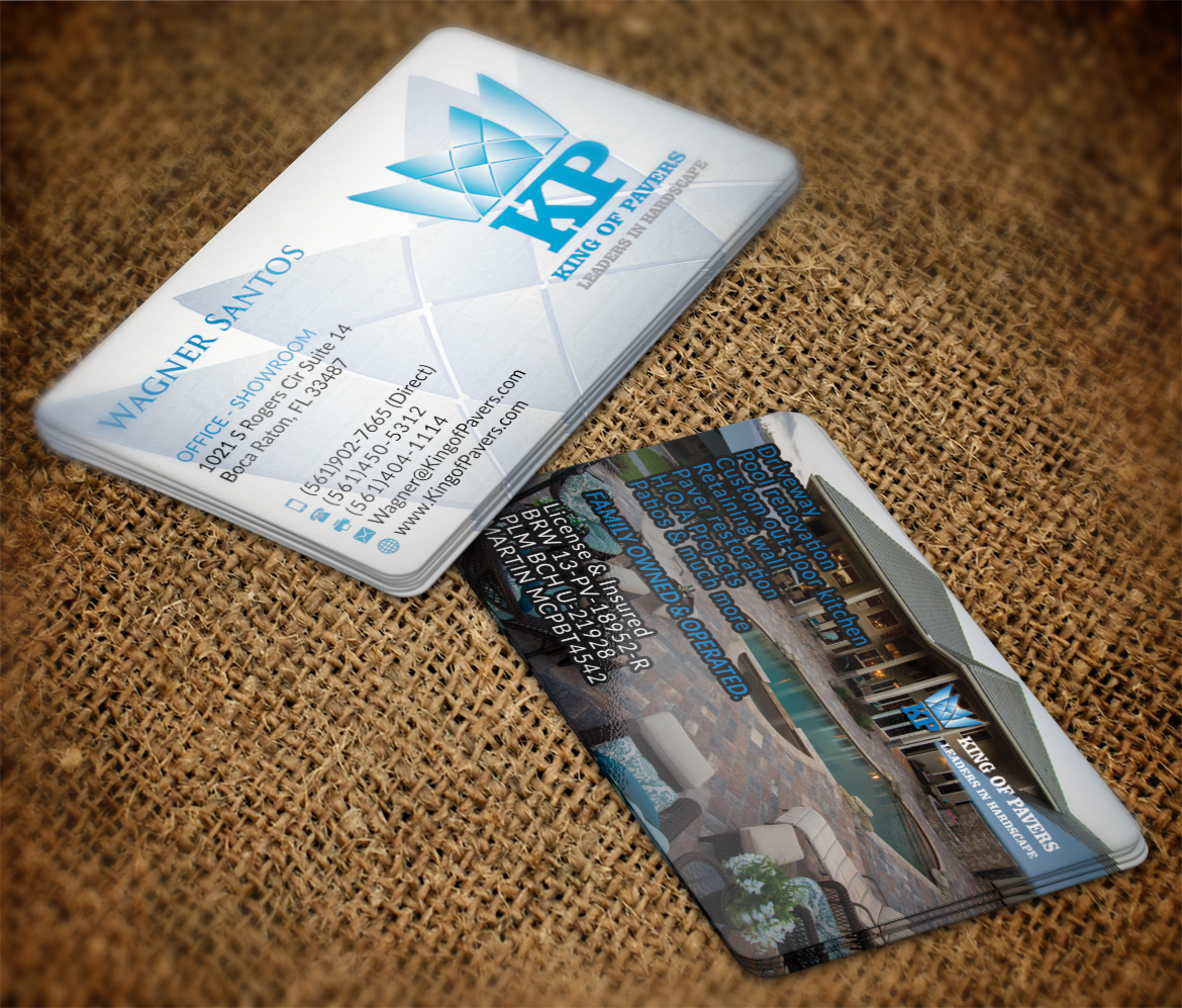 Business Card Design by AFHUN for King of Pavers corp | Design #6518635