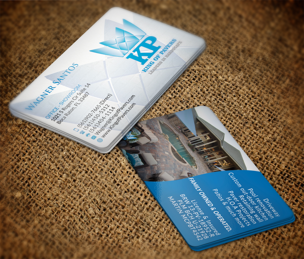 Business Card Design by AFHUN for King of Pavers corp | Design #6518775