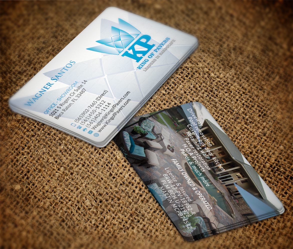 Business Card Design by AFHUN for King of Pavers corp | Design #6518805