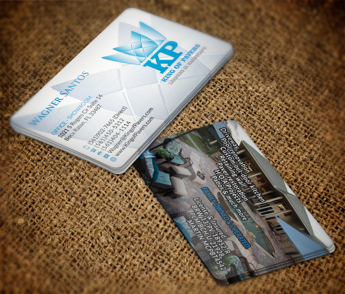 Business Card Design by AFHUN for King of Pavers corp | Design #6518819