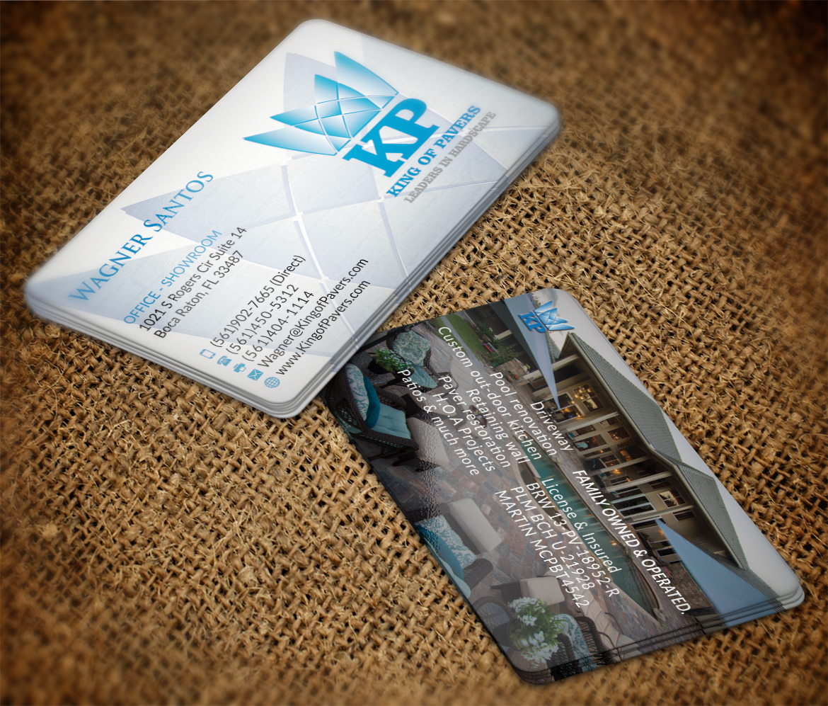 Business Card Design by AFHUN for King of Pavers corp | Design #6519276