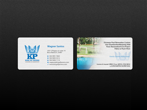 Business Card Design by Creations Box 2015 for King of Pavers corp | Design: #6524601