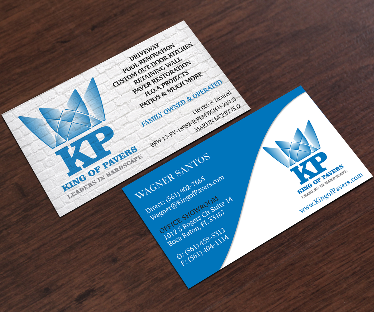 Design de Carte de Visite par MVN Digital pour King of Pavers corp | Design #6507752