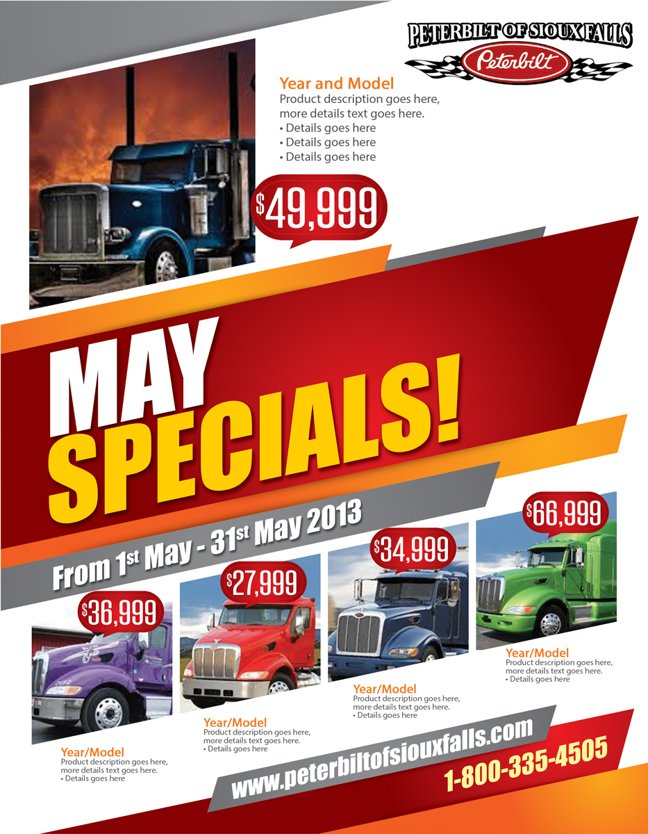 Flyer Design by jrdesign for Peterbilt of Sioux Falls | Design #1729933