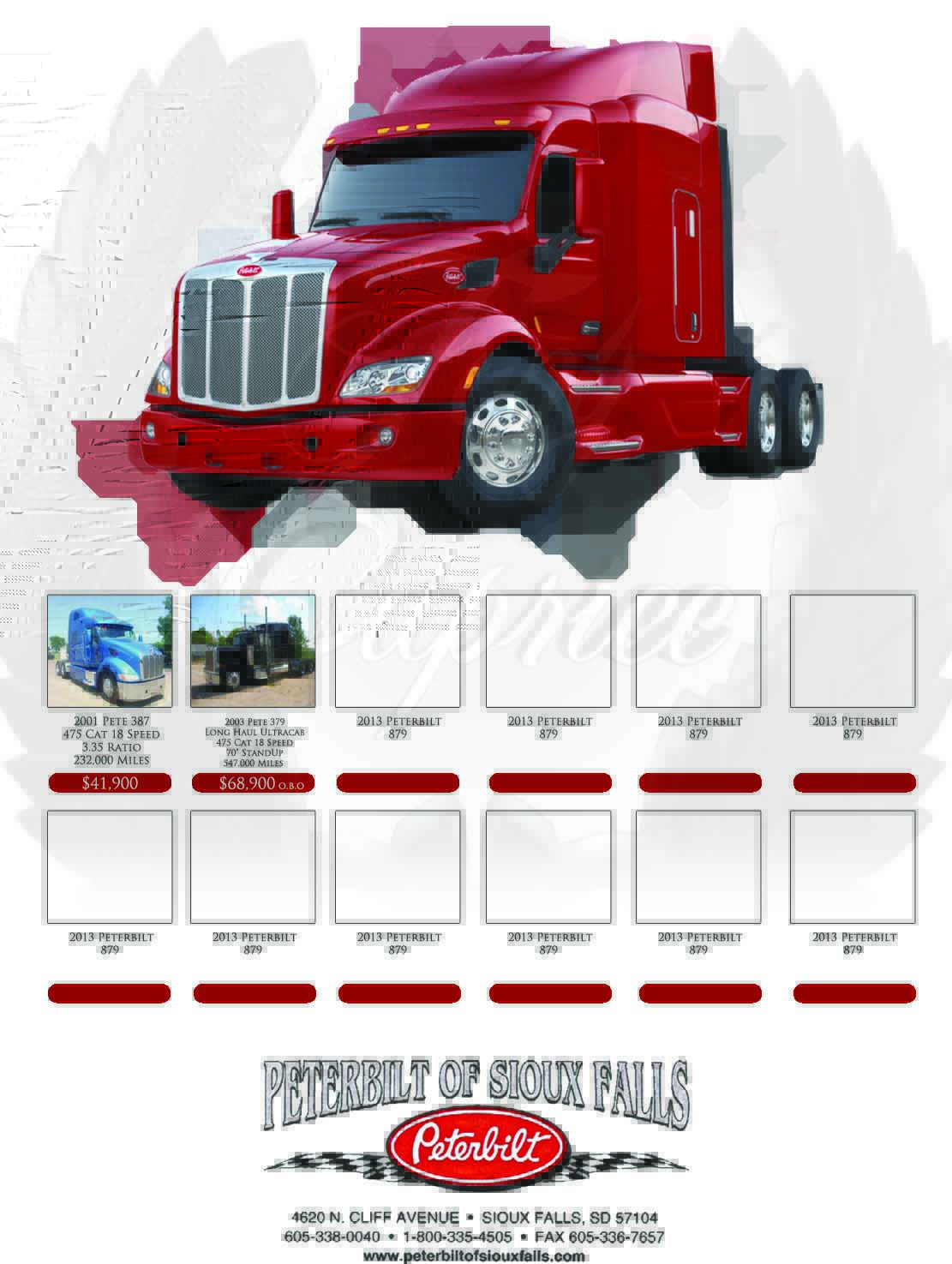 Flyer Design by D.Stephens for Peterbilt of Sioux Falls | Design #1712428